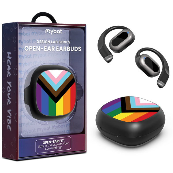 MyBat Design Lab Open-Ear Earbuds - Black - LGBTQ+ Flag - MFHSBTST251-034-1.jpg