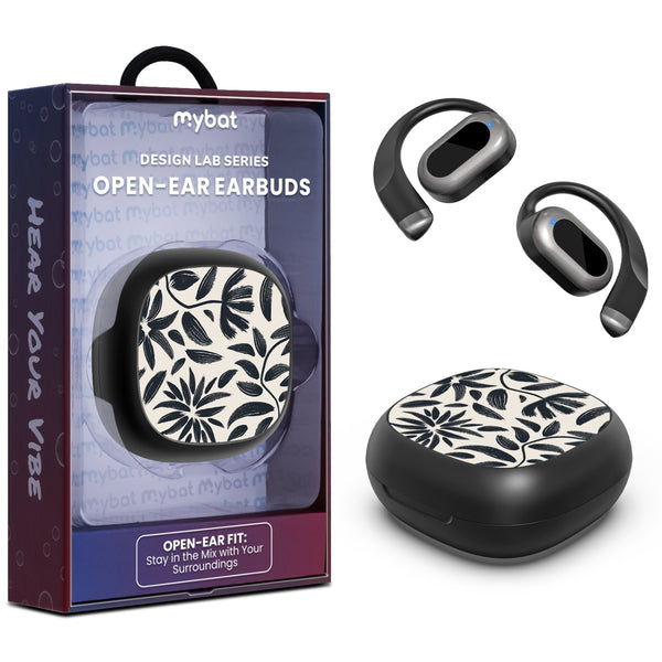 MyBat Design Lab Open-Ear Earbuds - Black - Vintage Floral - MFHSBTST251-124-1.jpg