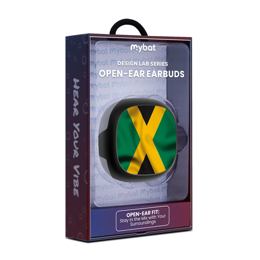 MyBat Design Lab Open-Ear Earbuds - Black - Jamaica Flag - MFHSBTST251-310-10.jpg