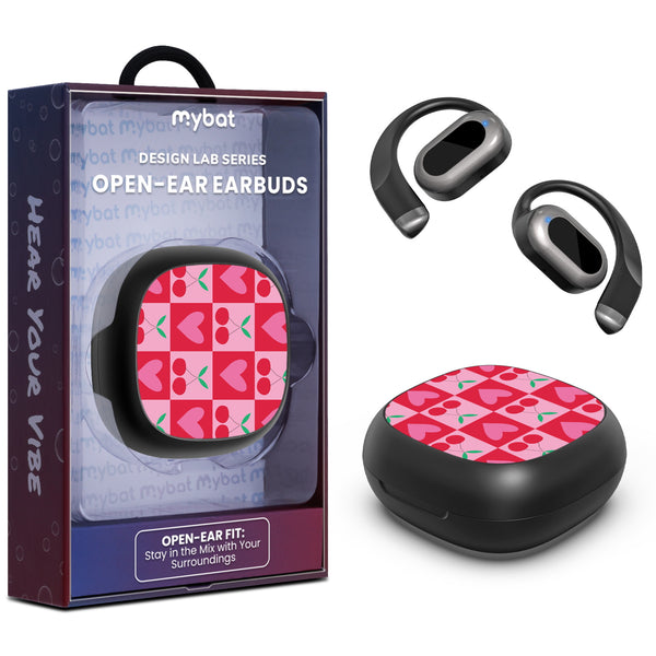 MyBat Design Lab Open-Ear Earbuds - Black - Cherry Hearts - MFHSBTST251-334-1.jpg