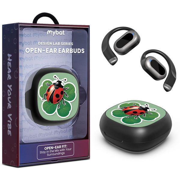 MyBat Design Lab Open-Ear Earbuds - Black - Ladybug Luck - MFHSBTST251-373-1.jpg