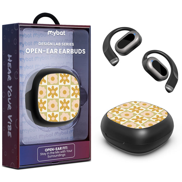 MyBat Design Lab Open-Ear Earbuds - Black - Flower Grid - MFHSBTST251-441-1.jpg