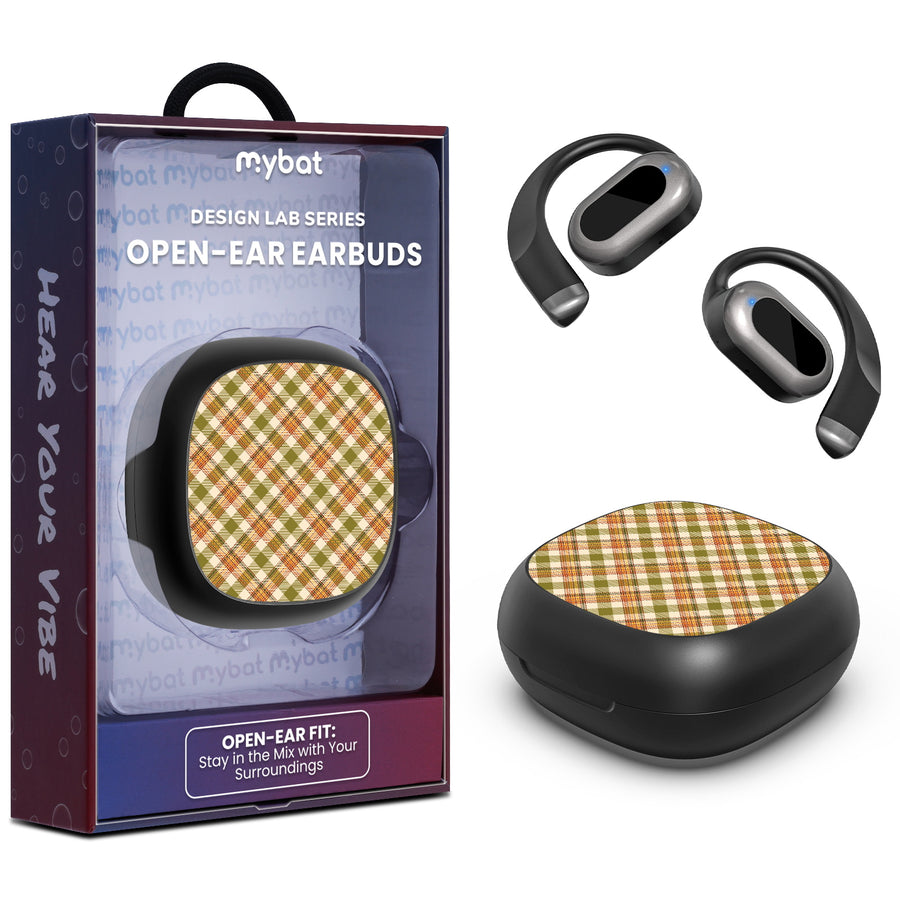 MyBat Design Lab Open-Ear Earbuds - Black - Autumn Tartan - MFHSBTST251-446-1.jpg