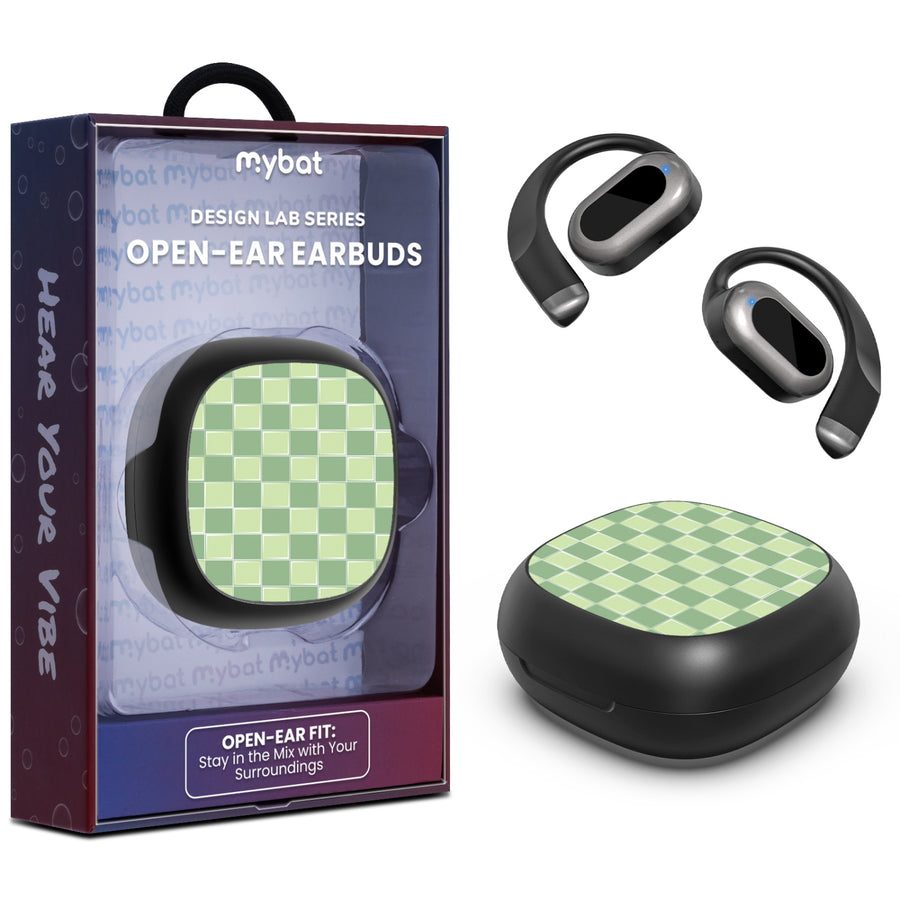 MyBat Design Lab Open-Ear Earbuds - Black - Matcha Check - MFHSBTST251-482-1.jpg