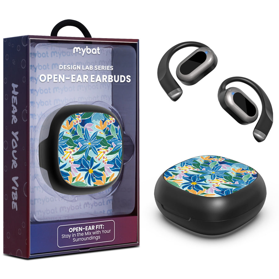 MyBat Design Lab Open-Ear Earbuds - Black - Exotic Bloom - MFHSBTST251-529.JPG