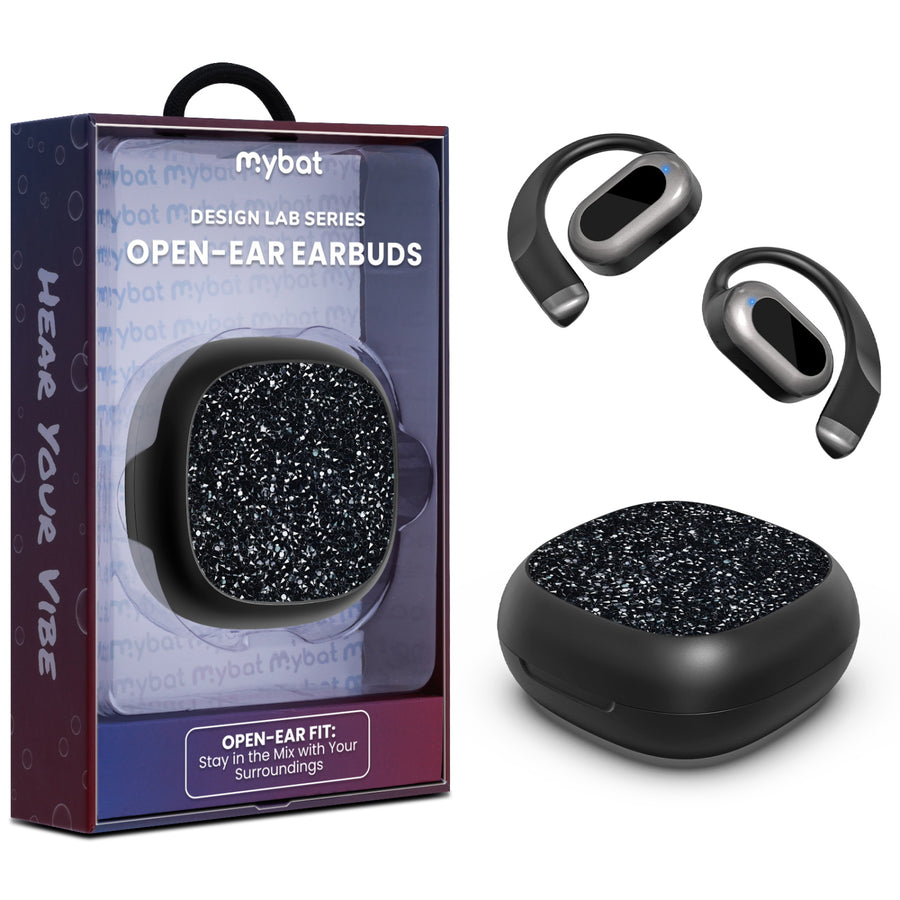 MyBat Design Lab Open-Ear Earbuds - Black / BlackRhinestone - MFHSBTST251-D01-1.jpg