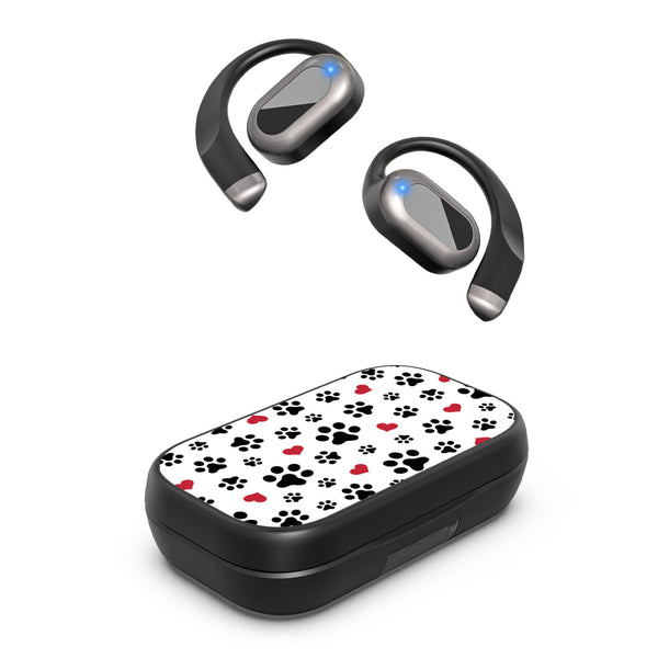 MyBat Design Lab Open-Ear Earbuds XL - Black - Paw Prints and Hearts - MFHSBTST271-001-2.jpg
