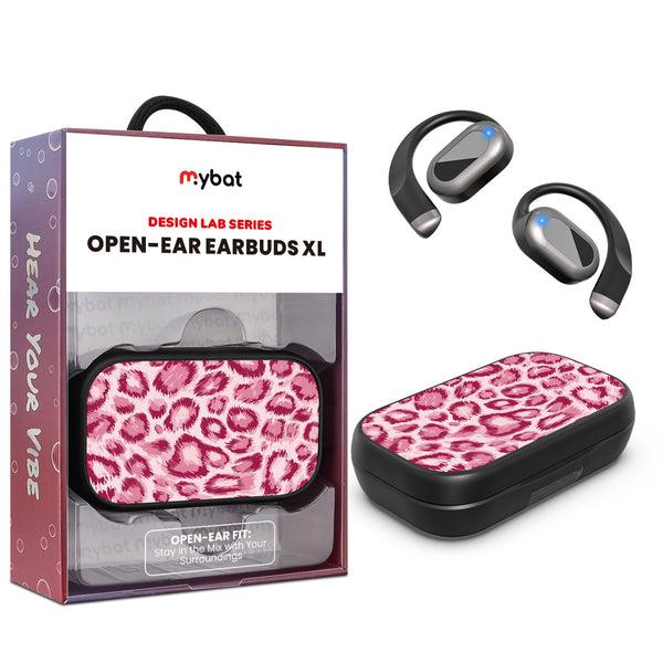 MyBat Design Lab Open-Ear Earbuds XL - Black - Pink Leopard Print - MFHSBTST271-007-1.jpg