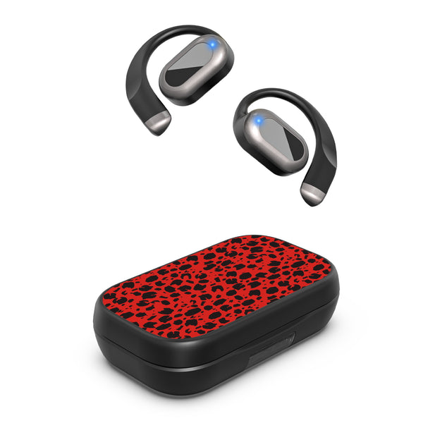 MyBat Design Lab Open-Ear Earbuds XL - Black - Red Leopard Print - MFHSBTST271-008-2.jpg