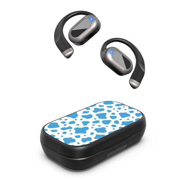 MyBat Design Lab Open-Ear Earbuds XL - Black - Blue Cow Print - MFHSBTST271-016-2.jpg