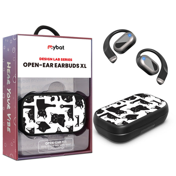 MyBat Design Lab Open-Ear Earbuds XL - Black - Black Cats - MFHSBTST271-017-1.jpg