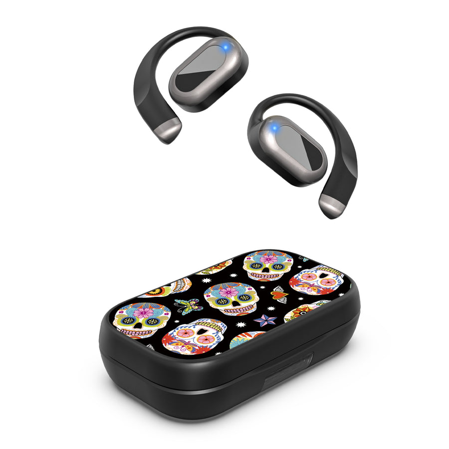 MyBat Design Lab Open-Ear Earbuds XL - Black - Day of the Dead - MFHSBTST271-056-2.jpg