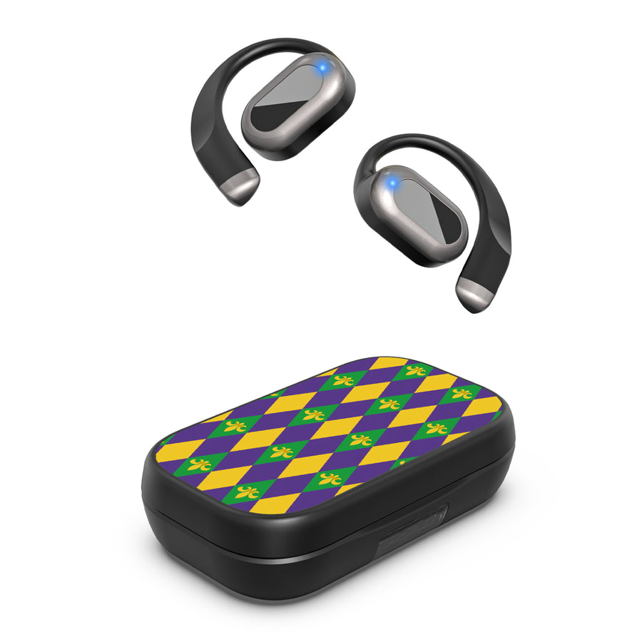 MyBat Design Lab Open-Ear Earbuds XL - Black - Mardi Gras - MFHSBTST271-057-2.jpg
