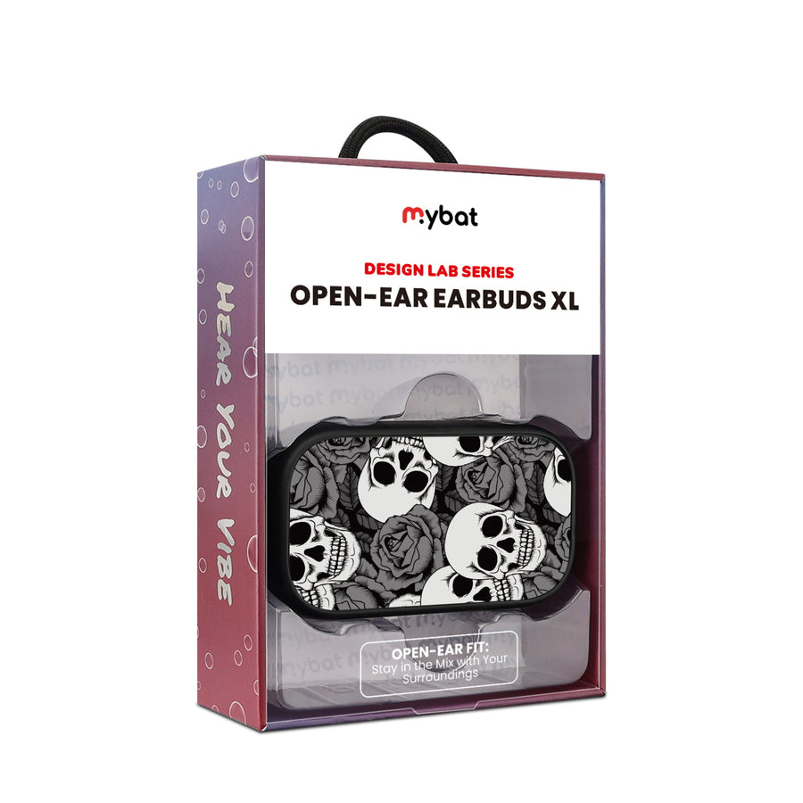 MyBat Design Lab Open-Ear Earbuds XL - Black - Skull Garden - MFHSBTST271-081-10.jpg