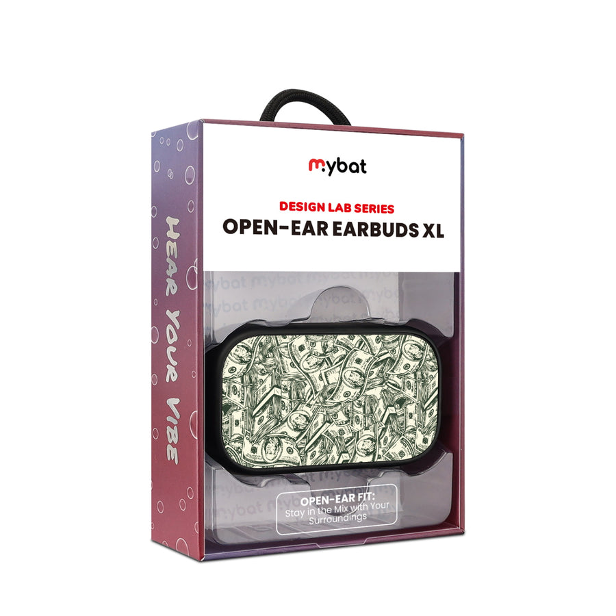 MyBat Design Lab Open-Ear Earbuds XL - Black - Money Stack - MFHSBTST271-082-10.jpg