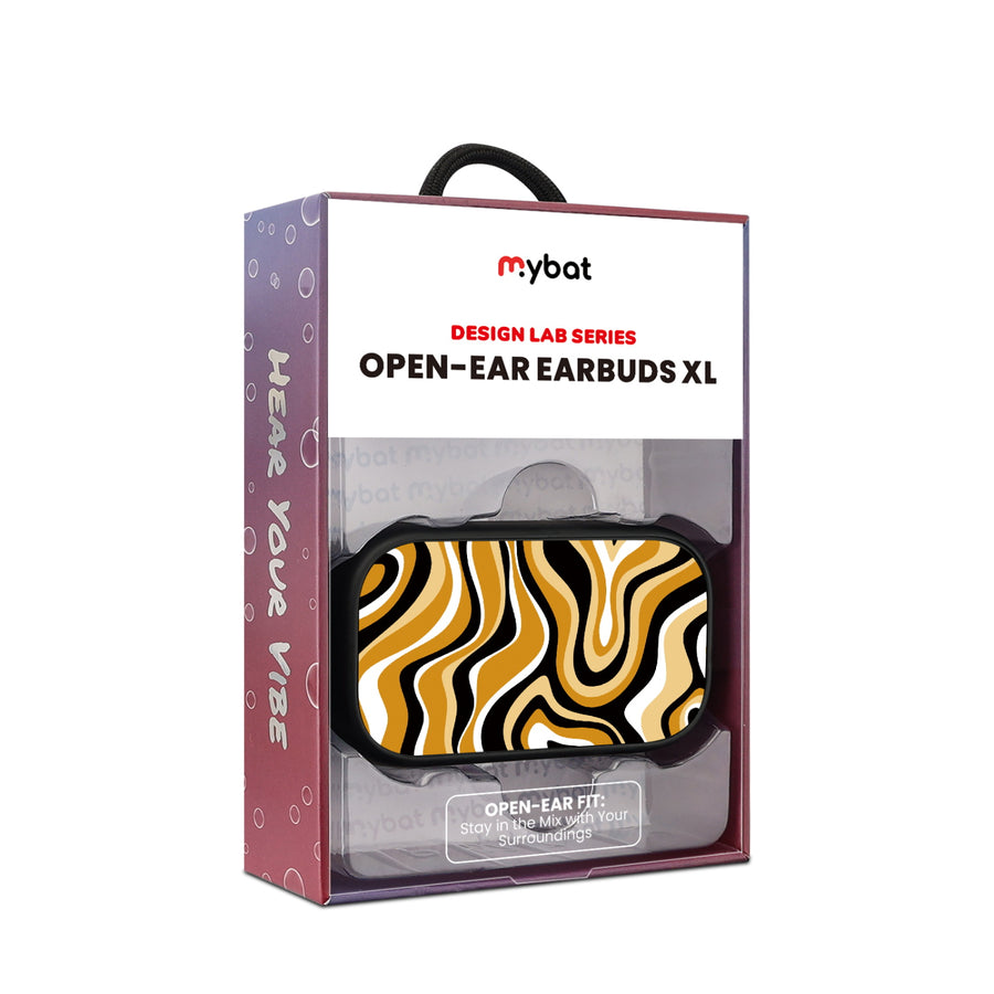 MyBat Design Lab Open-Ear Earbuds XL - Black - Groovy Golden Swirls - MFHSBTST271-093-10.jpg