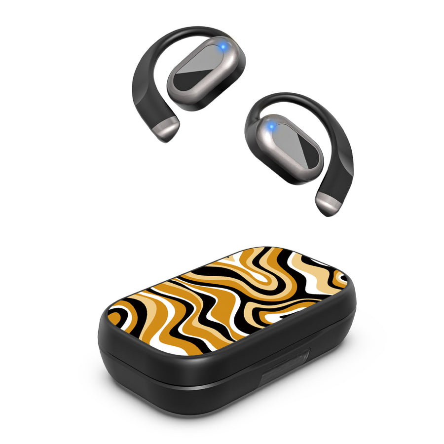 MyBat Design Lab Open-Ear Earbuds XL - Black - Groovy Golden Swirls - MFHSBTST271-093-2.jpg