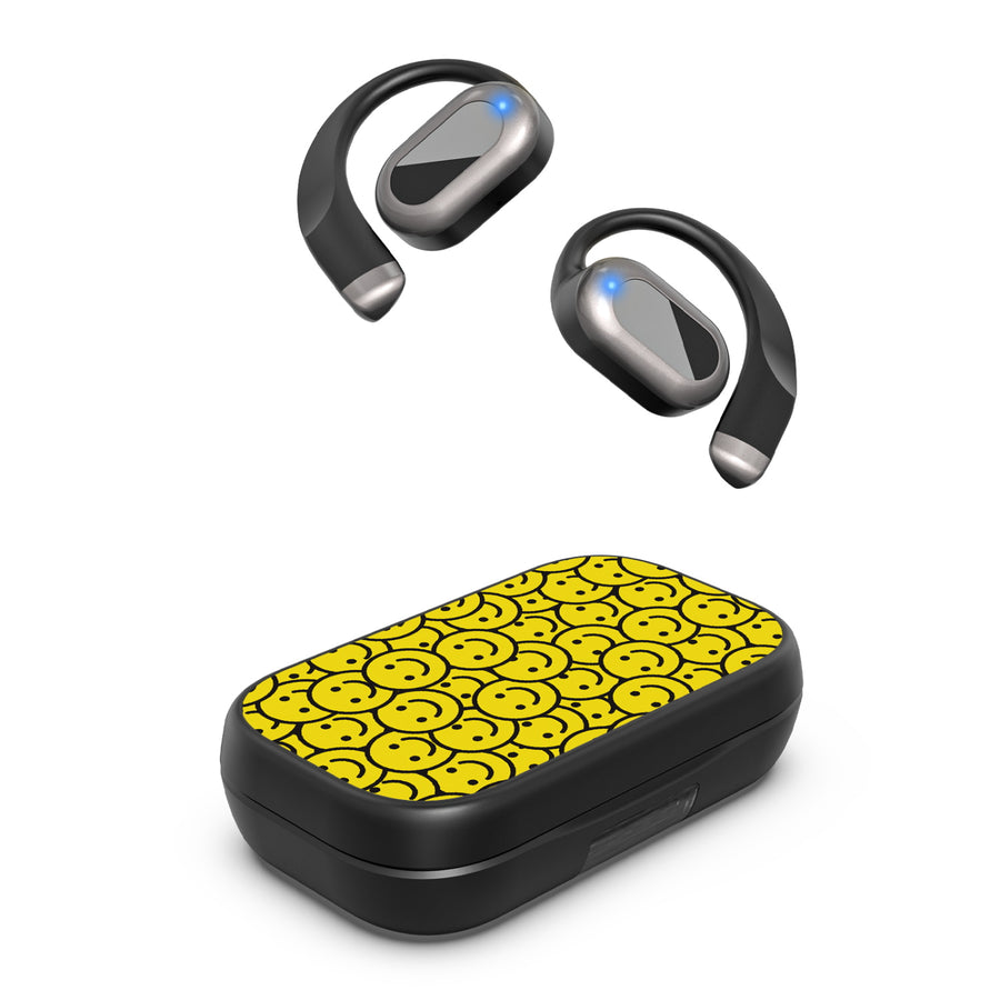 MyBat Design Lab Open-Ear Earbuds XL - Black - Smiley Faces - MFHSBTST271-097-2.jpg