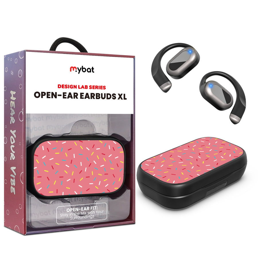 MyBat Design Lab Open-Ear Earbuds XL - Black - Sprinkles - MFHSBTST271-099-1.jpg