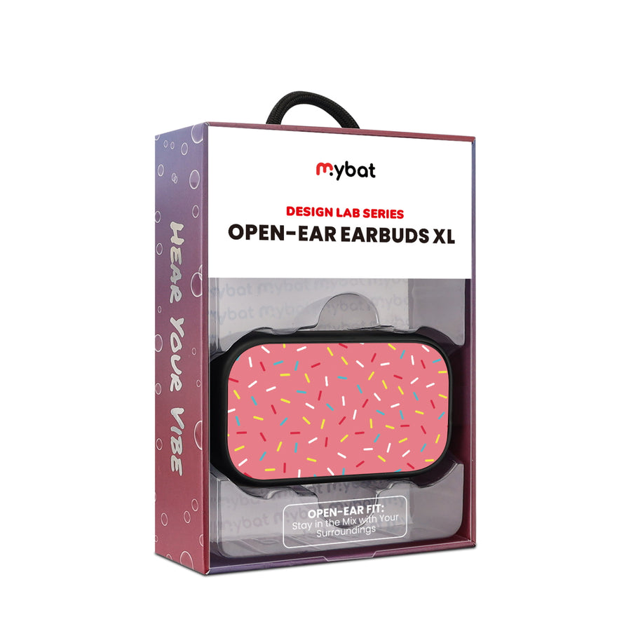 MyBat Design Lab Open-Ear Earbuds XL - Black - Sprinkles - MFHSBTST271-099-10.jpg