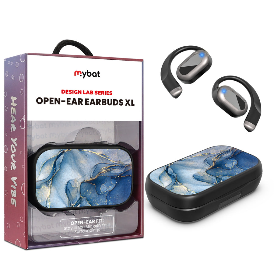 MyBat Design Lab Open-Ear Earbuds XL - Black - Blue Marble - MFHSBTST271-106-1.jpg