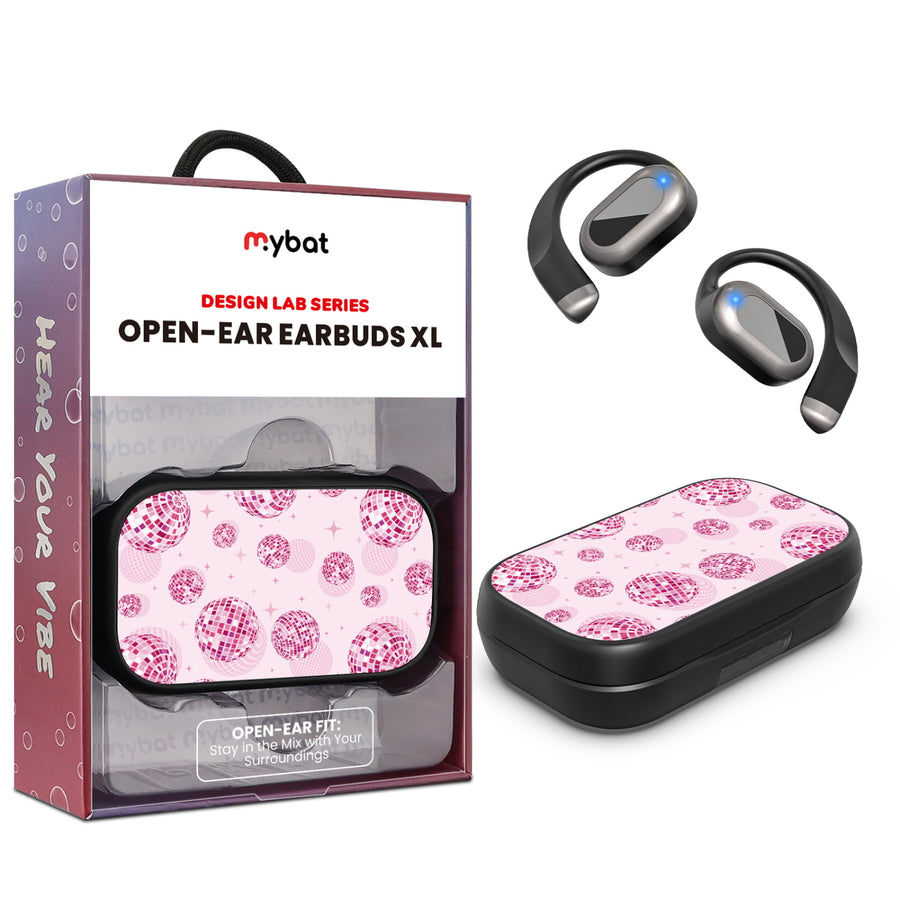MyBat Design Lab Open-Ear Earbuds XL - Black - Disco Balls - MFHSBTST271-109-1.jpg