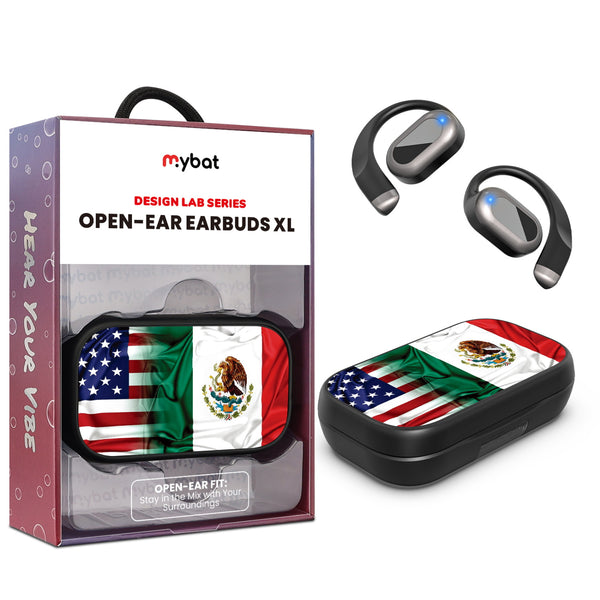 MyBat Design Lab Open-Ear Earbuds XL - Black - Mexican-American Flag - MFHSBTST271-168-1.jpg