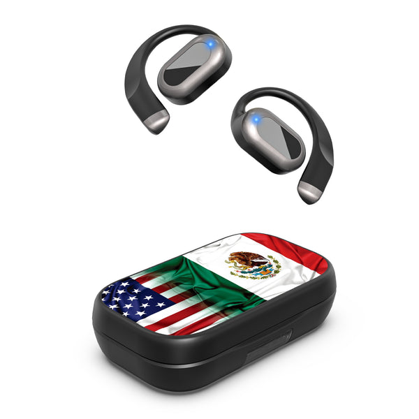 MyBat Design Lab Open-Ear Earbuds XL - Black - Mexican-American Flag - MFHSBTST271-168-2.jpg