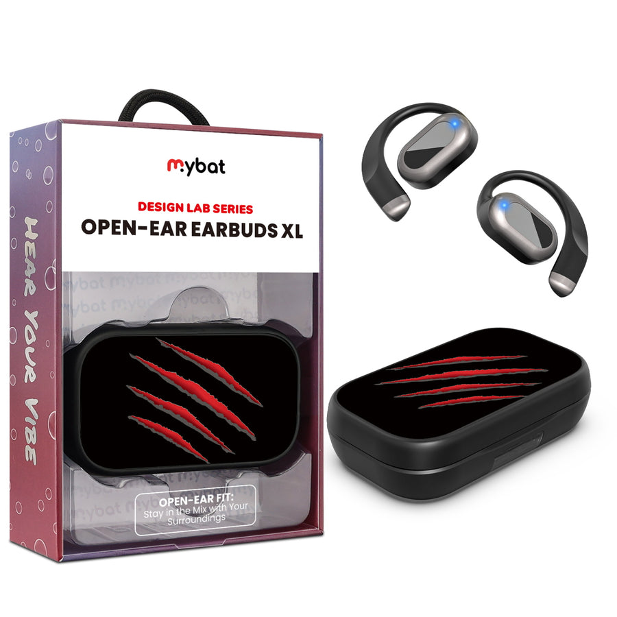 MyBat Design Lab Open-Ear Earbuds XL - Black - Claw Marks - MFHSBTST271-231-1.jpg
