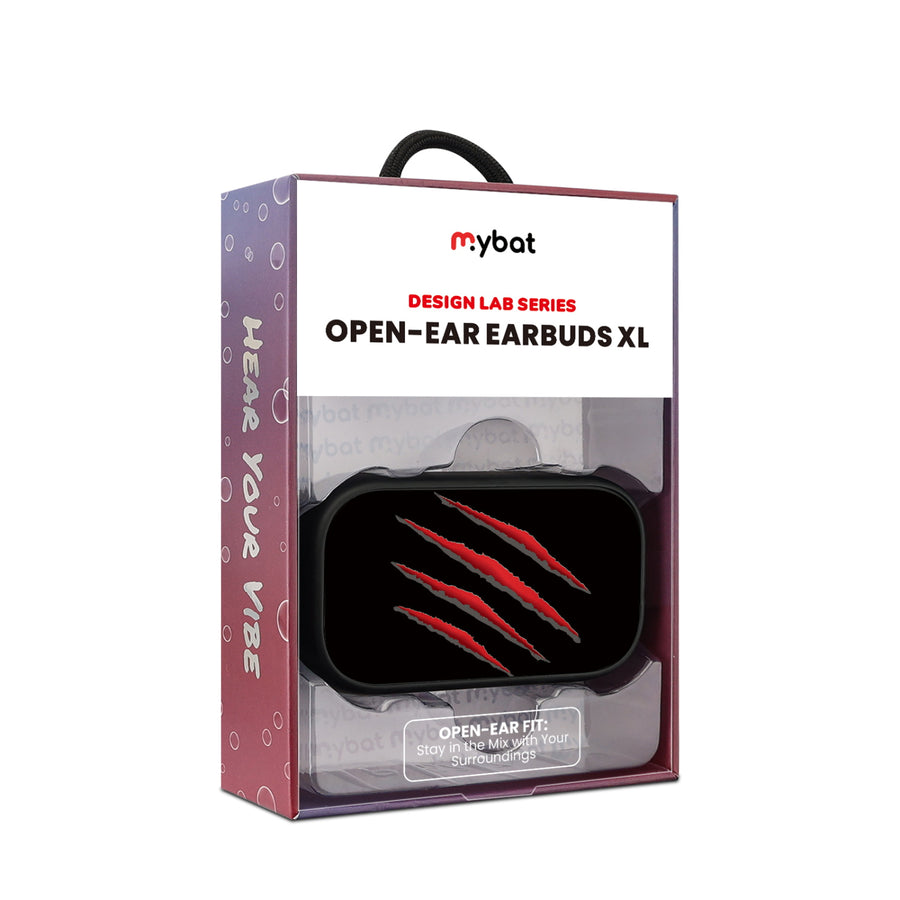 MyBat Design Lab Open-Ear Earbuds XL - Black - Claw Marks - MFHSBTST271-231-10.jpg
