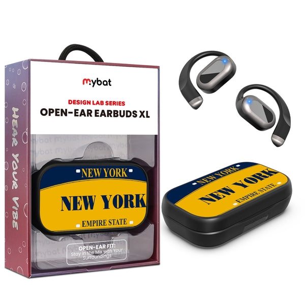 MyBat Design Lab Open-Ear Earbuds XL - Black - New York License Plate - MFHSBTST271-258-1.jpg