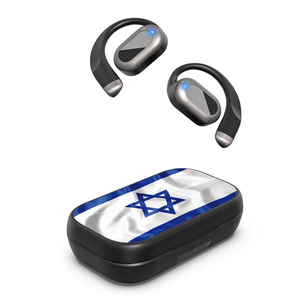 MyBat Design Lab Open-Ear Earbuds XL - Black - Israel Flag - MFHSBTST271-308-2.jpg