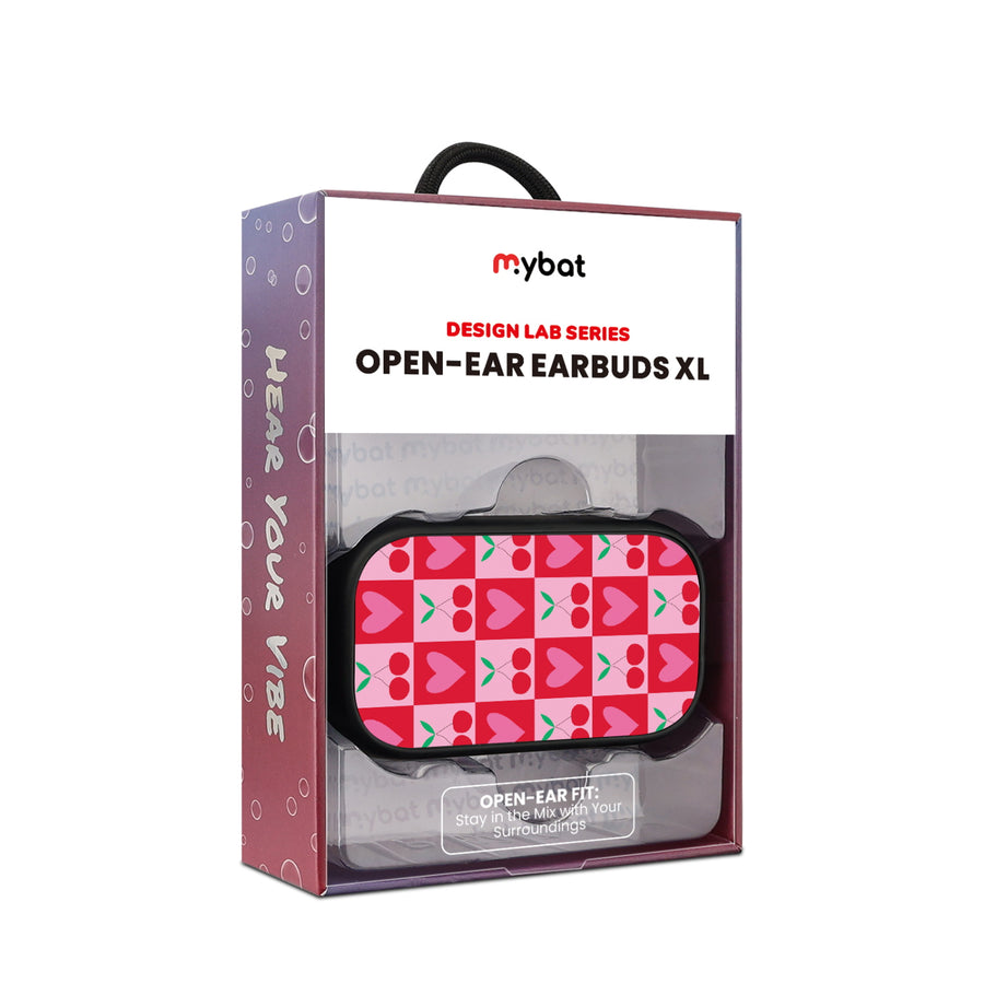 MyBat Design Lab Open-Ear Earbuds XL - Black - Cherry Hearts - MFHSBTST271-334-10.jpg