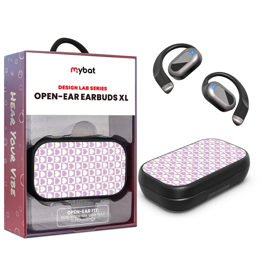 MyBat Design Lab Open-Ear Earbuds XL - Black - Heart Grid - MFHSBTST271-339-1.jpg
