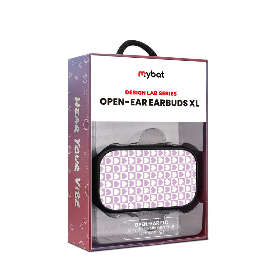 MyBat Design Lab Open-Ear Earbuds XL - Black - Heart Grid - MFHSBTST271-339-10.jpg