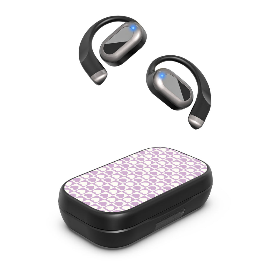 MyBat Design Lab Open-Ear Earbuds XL - Black - Heart Grid - MFHSBTST271-339-2.jpg