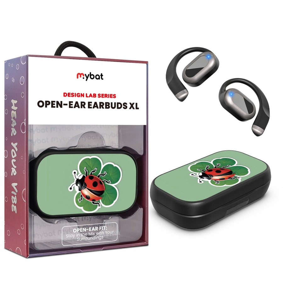 MyBat Design Lab Open-Ear Earbuds XL - Black - Ladybug Luck - MFHSBTST271-373-1.jpg