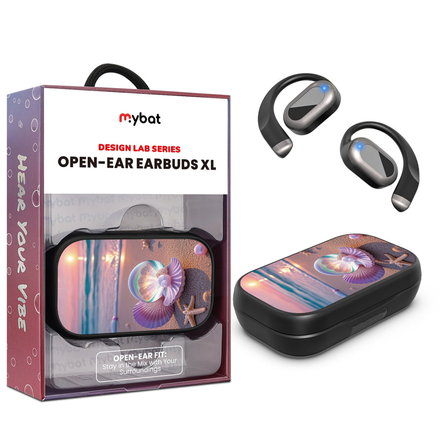 MyBat Design Lab Open-Ear Earbuds XL - Black - Seashell Beach - MFHSBTST271-374-1.jpg