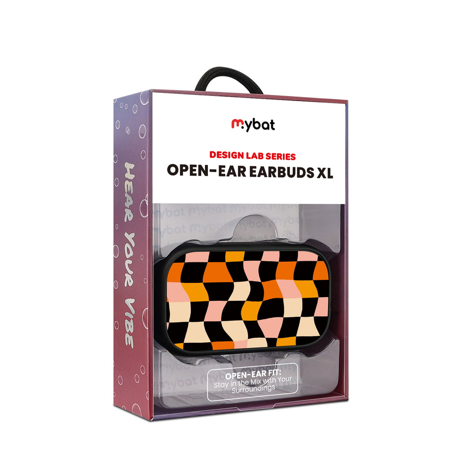 MyBat Design Lab Open-Ear Earbuds XL - Black - Groovy Check - MFHSBTST271-448-10.jpg