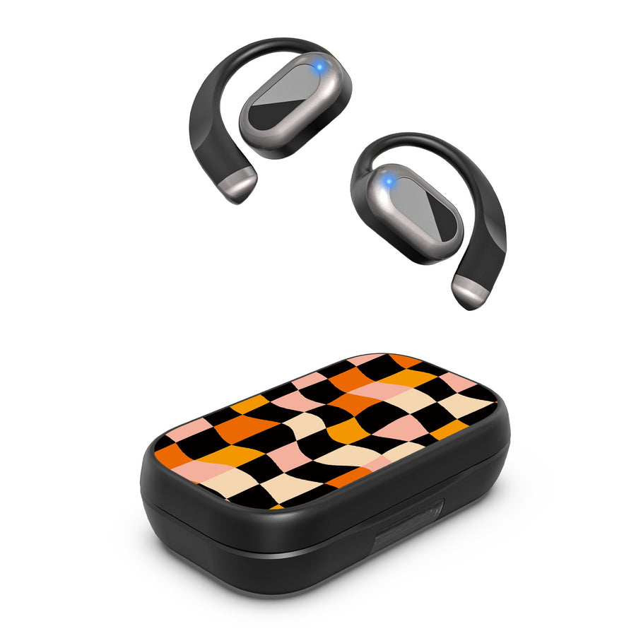 MyBat Design Lab Open-Ear Earbuds XL - Black - Groovy Check - MFHSBTST271-448-2.jpg