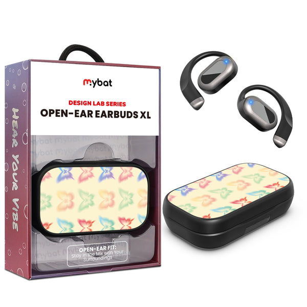 MyBat Design Lab Open-Ear Earbuds XL - Black - Technicolor Butterflies - MFHSBTST271-487-1.jpg