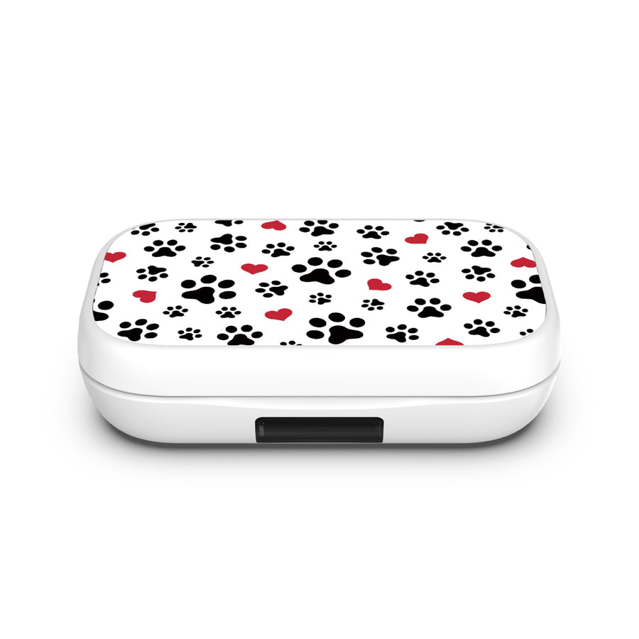 MyBat Design Lab Open-Ear Earbuds XL - White - Paw Prints and Hearts - MFHSBTST272-001-4.jpg