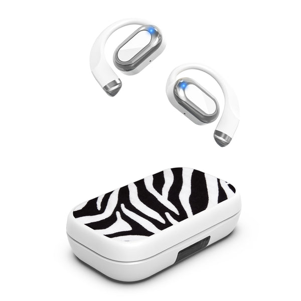 MyBat Design Lab Open-Ear Earbuds XL - White - Zebra Print - MFHSBTST272-009-2.jpg