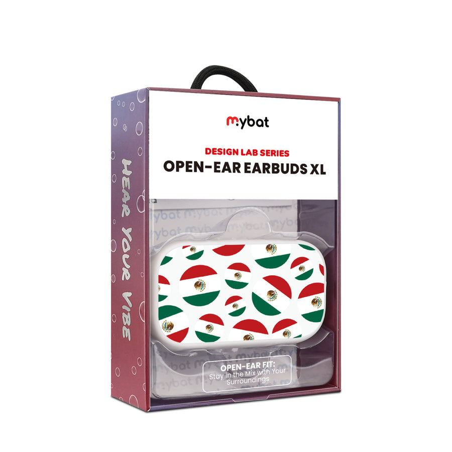 MyBat Design Lab Open-Ear Earbuds XL - White - Mexican Pride - MFHSBTST272-025-10.jpg