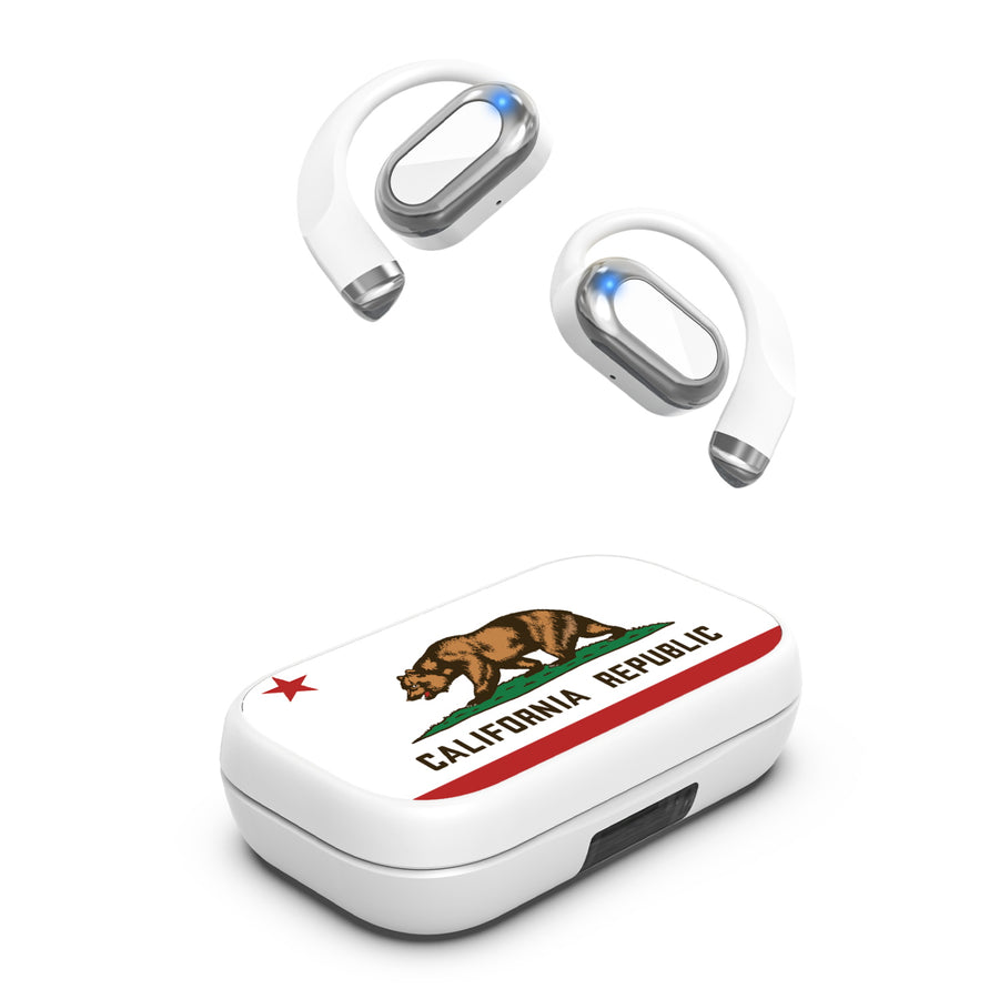 MyBat Design Lab Open-Ear Earbuds XL - White - California State Flag - MFHSBTST272-027-2.jpg