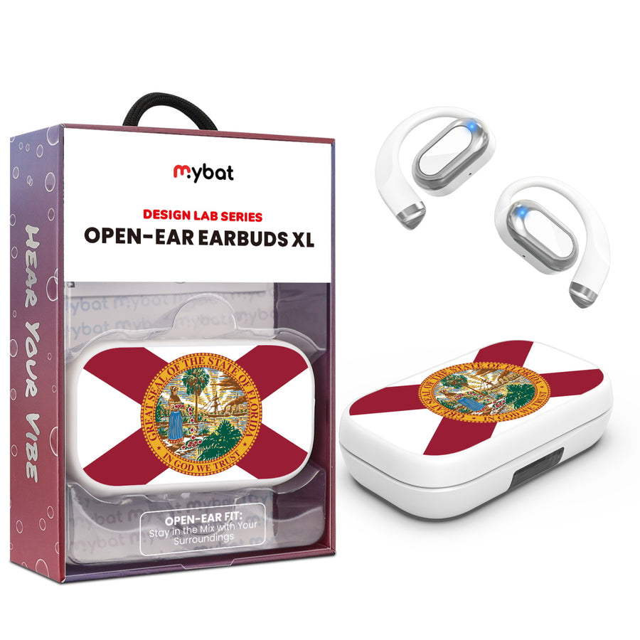 MyBat Design Lab Open-Ear Earbuds XL - White - Florida State Flag - MFHSBTST272-028-1.jpg