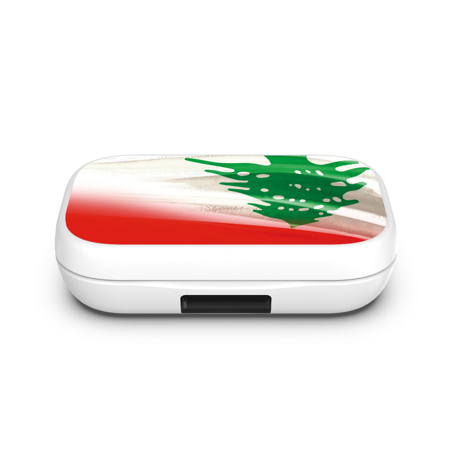 MyBat Design Lab Open-Ear Earbuds XL - White - Lebanese Flag - MFHSBTST272-033-4.jpg