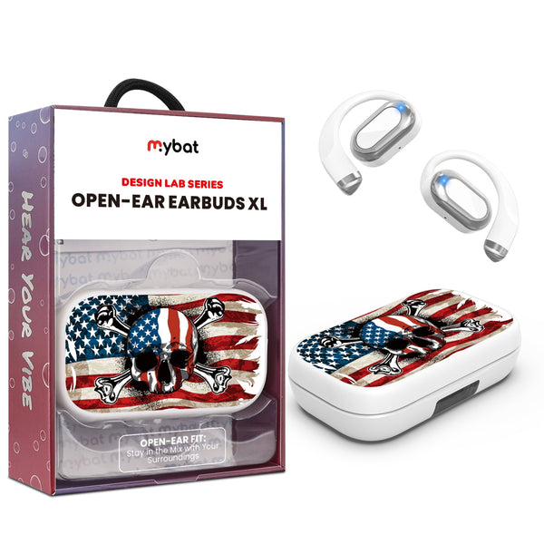 MyBat Design Lab Open-Ear Earbuds XL - White - Land of the Free - MFHSBTST272-036-1.jpg