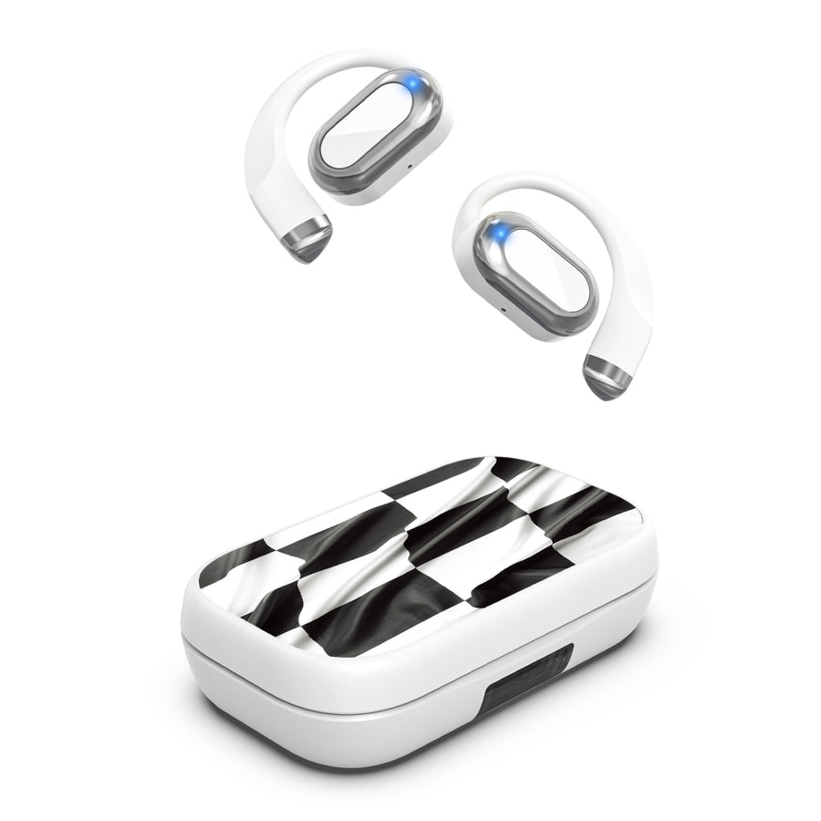 MyBat Design Lab Open-Ear Earbuds XL - White - Racing Flag - MFHSBTST272-040-2.jpg