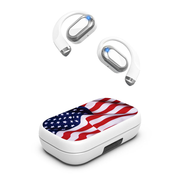 MyBat Design Lab Open-Ear Earbuds XL - White - Stars & Stripes - MFHSBTST272-042-2.jpg